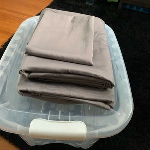 Gray Twin XL Bed Sheets
